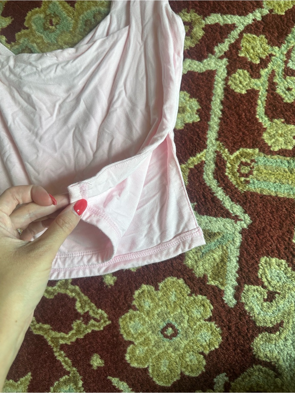 White Fox Boutique Light Pink Scoop Neck Tank - Picture 4 of 5